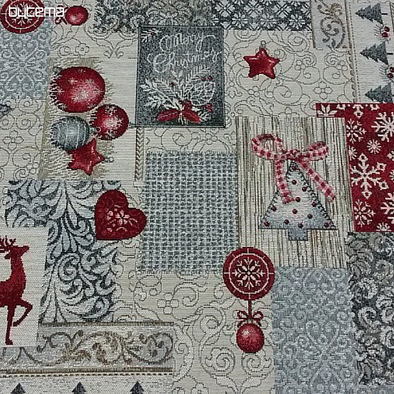 Nappe et foulard en tapisserie NOËL MODERNE