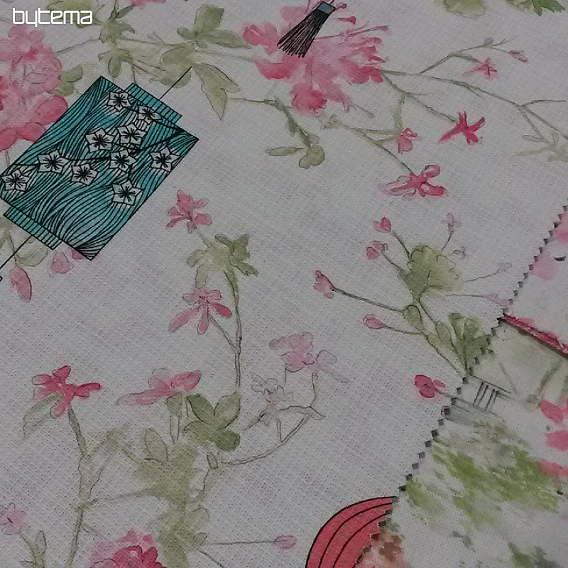 Tissu décoratif MIDORI Jardin japonais