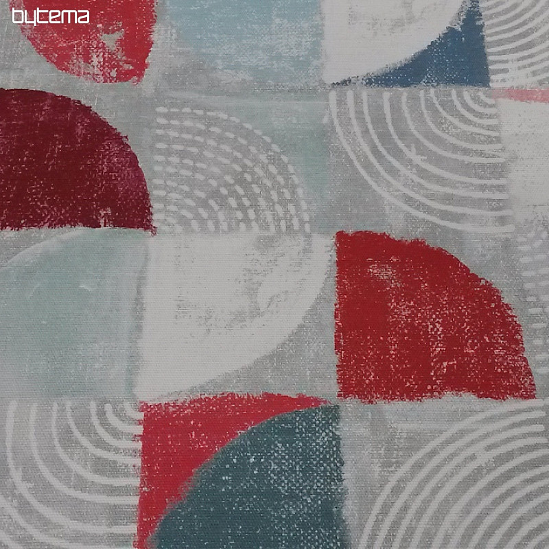 Tissu déco MOKKA GEO 1 rouge