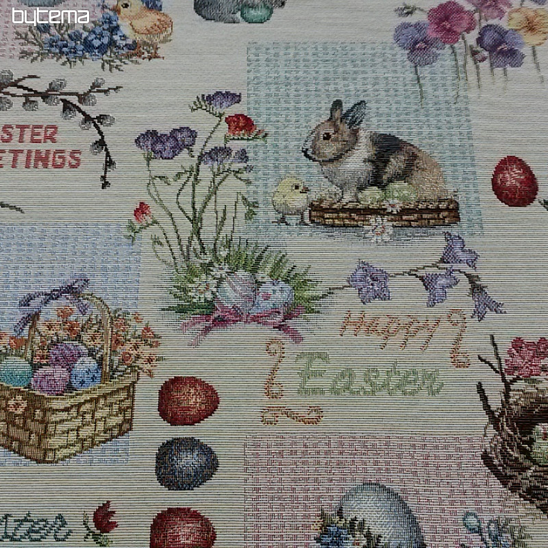 Tissu à tapisserie JOYEUSES PÂQUES
