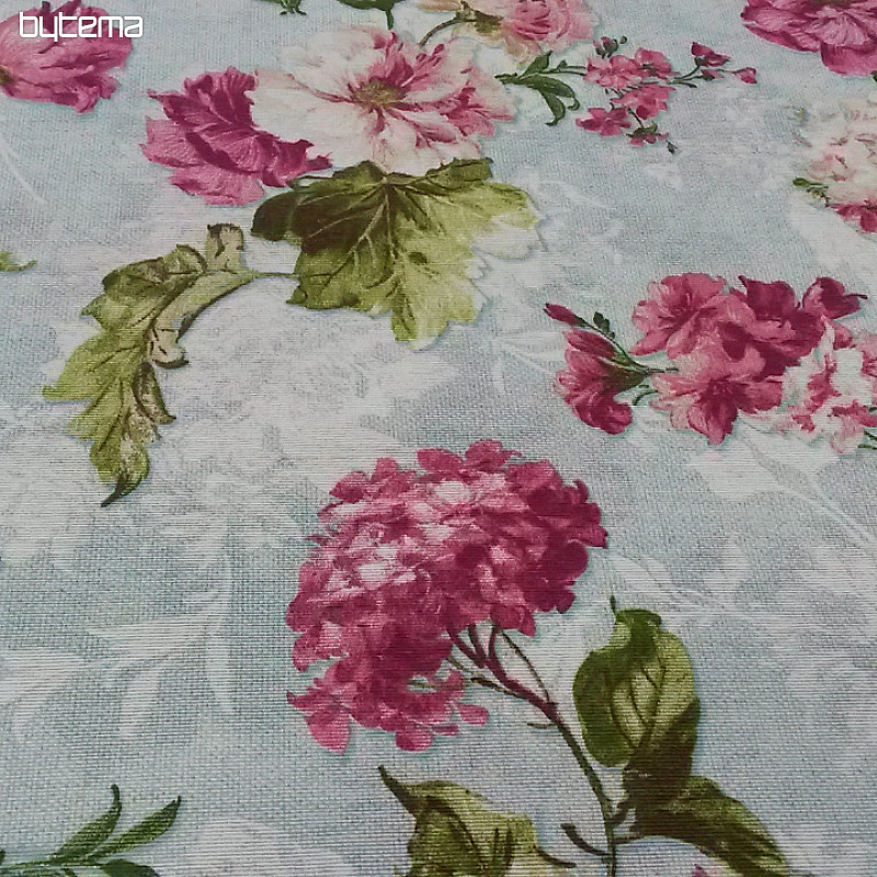 Tissu décoratif HORDENZIE LEONE turquoise