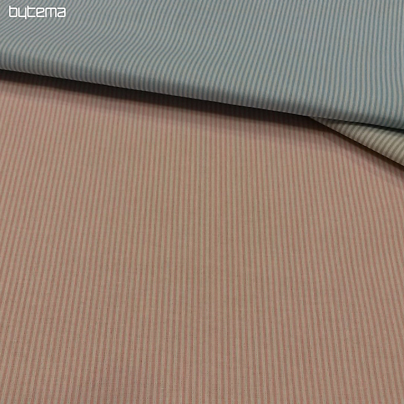 Tissu coton BABY STRIPE rose