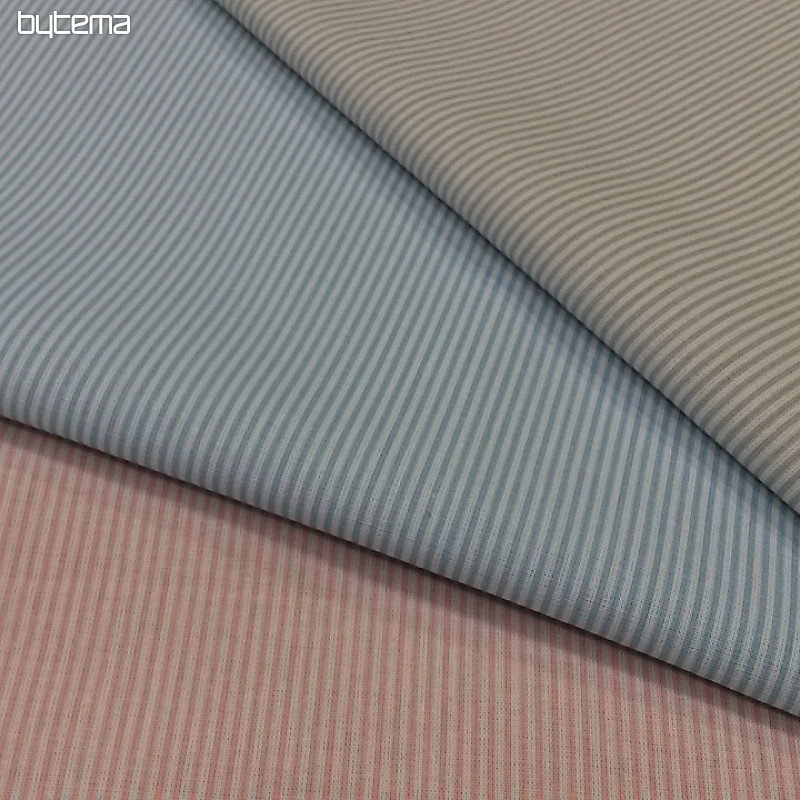 Tissu coton BABY STRIPE gris