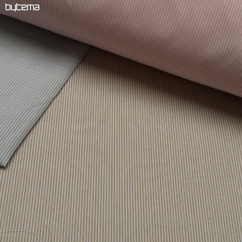 Tissu coton BABY STRIPE beige