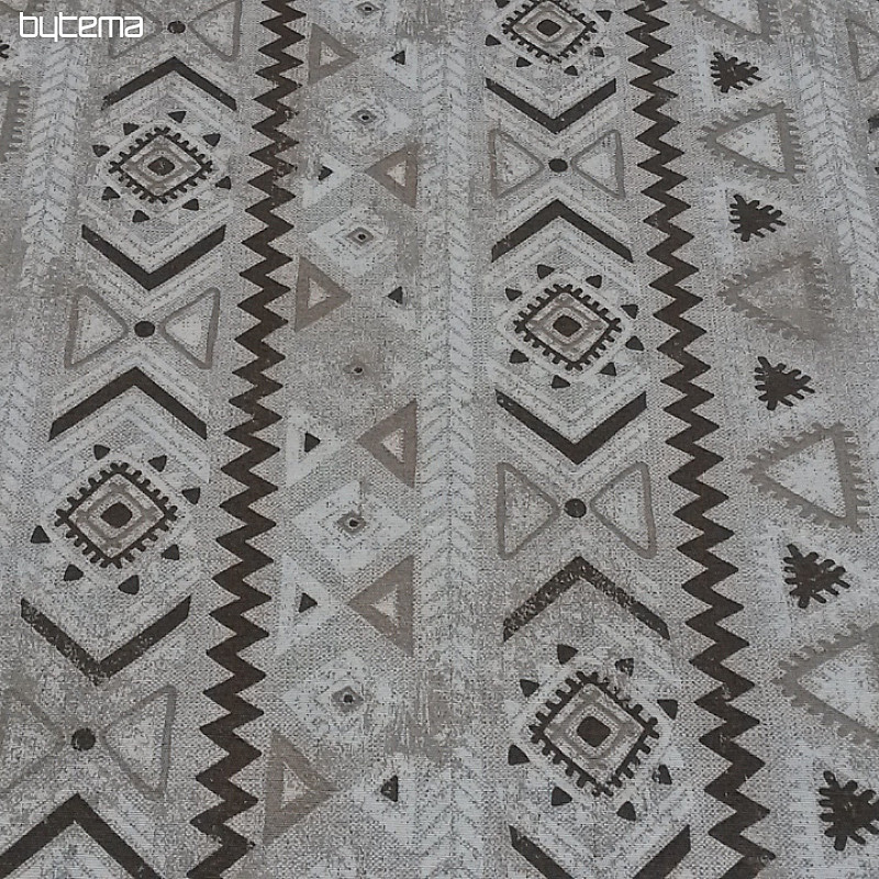 Tissu décoratif TULUM MAYA marron