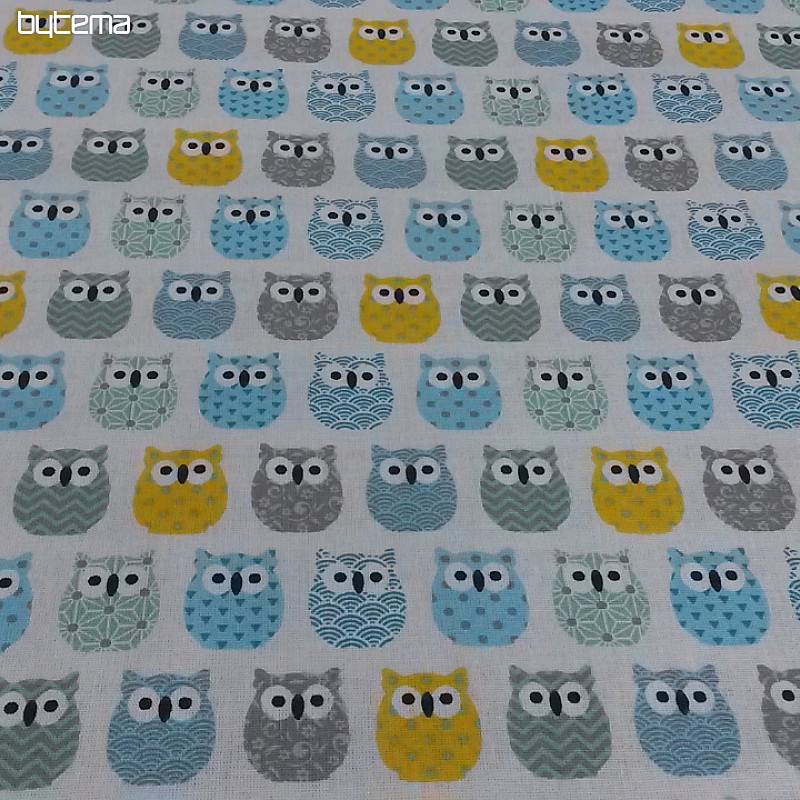 Tissu décoratif MINI CHOUETTES 7