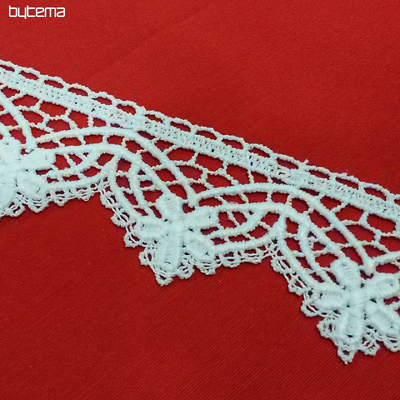 Dentelle 5557/0010 6 cm blanc mat