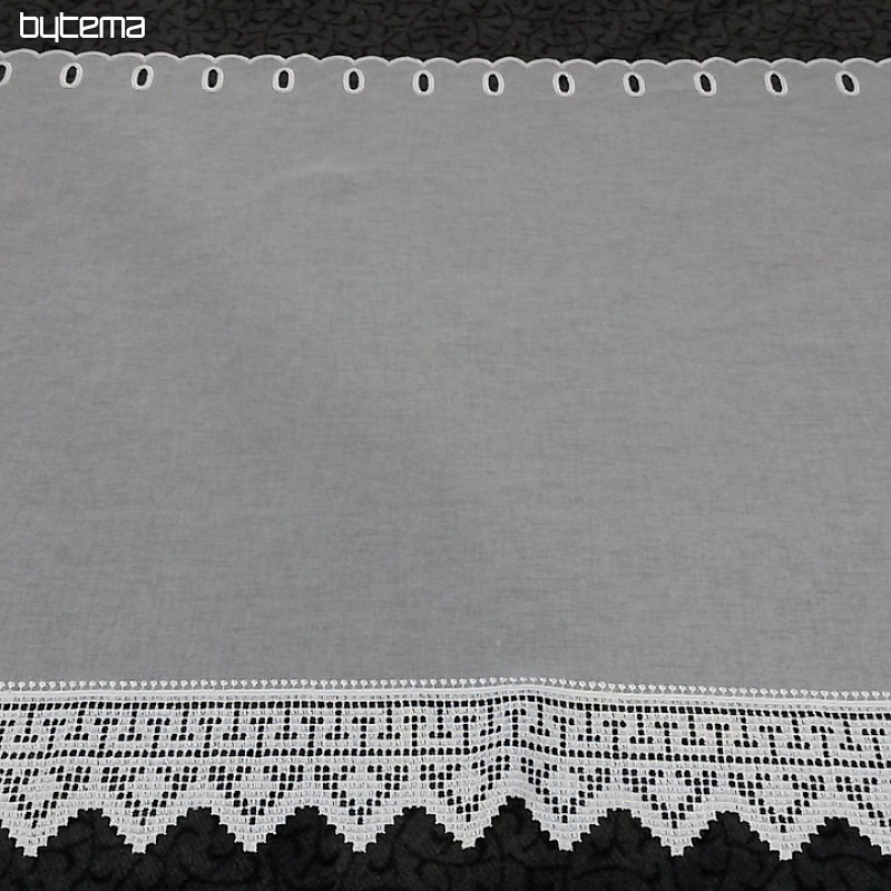 Rideau vitrail brodé 81864 blanc