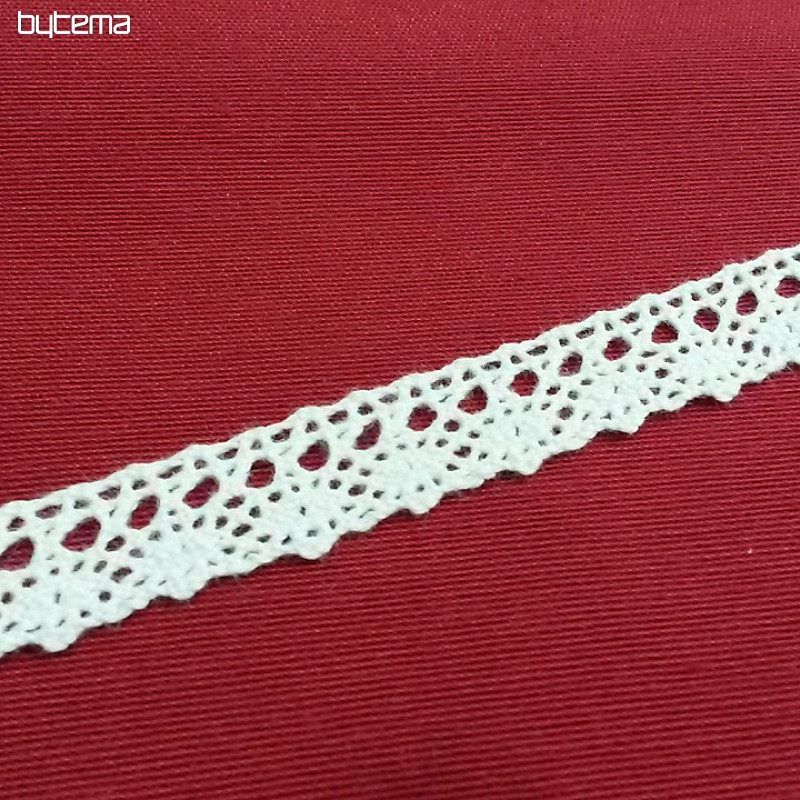 Lacet coton 405/101 18mm blanc mat