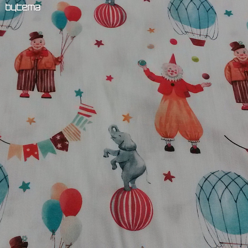 Satin de coton enfant CIRKUS imprimé numérique