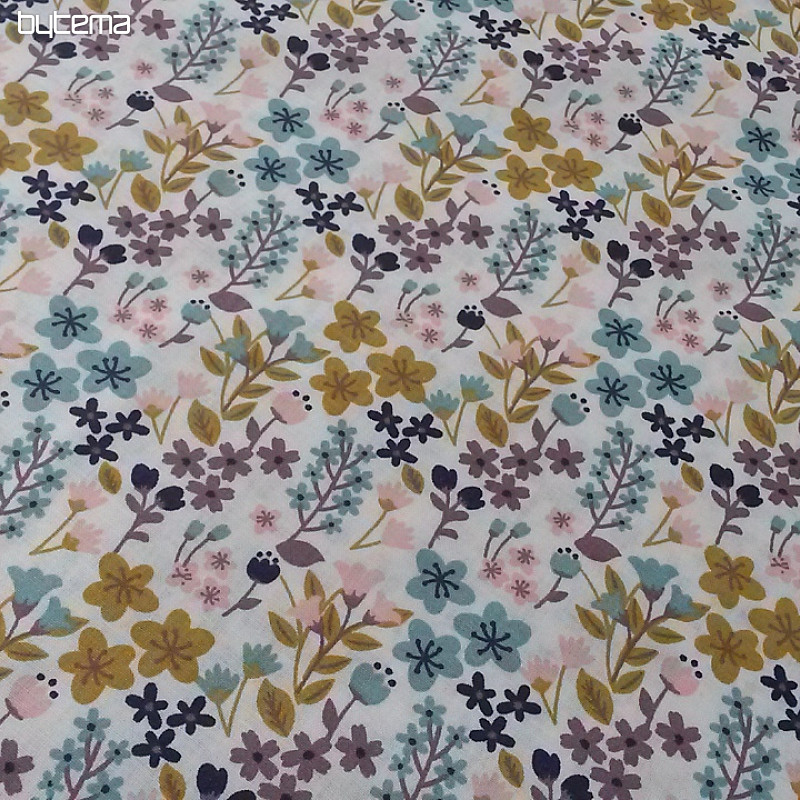 Tissu coton FLEURS MILA