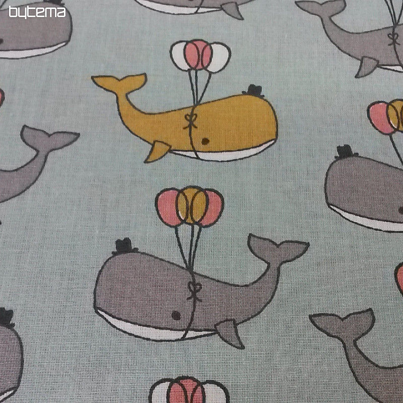 Tissu coton BALEINE