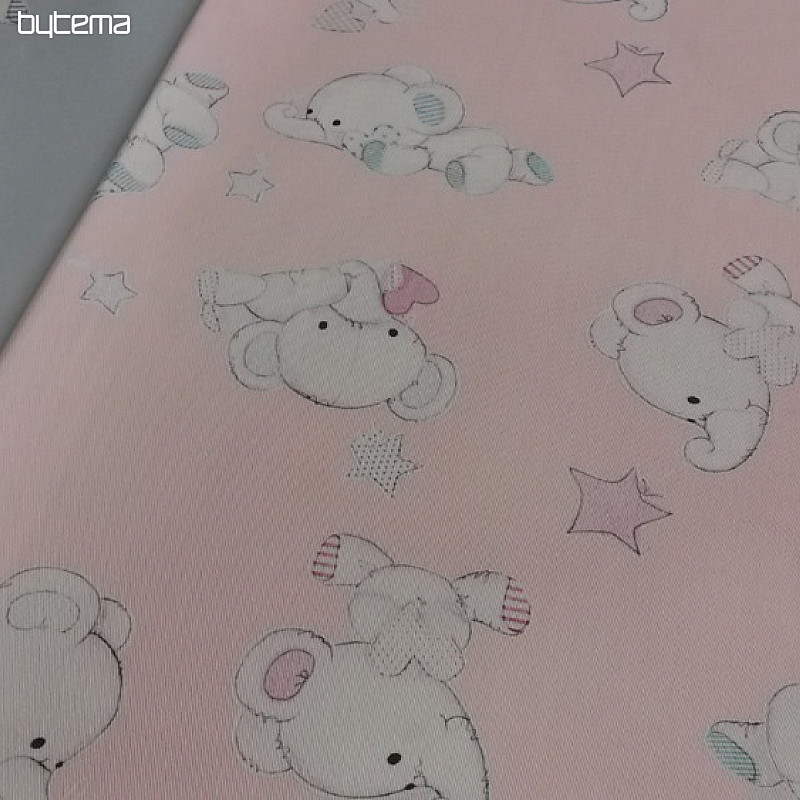 Tissu déco enfant SLONI rose
