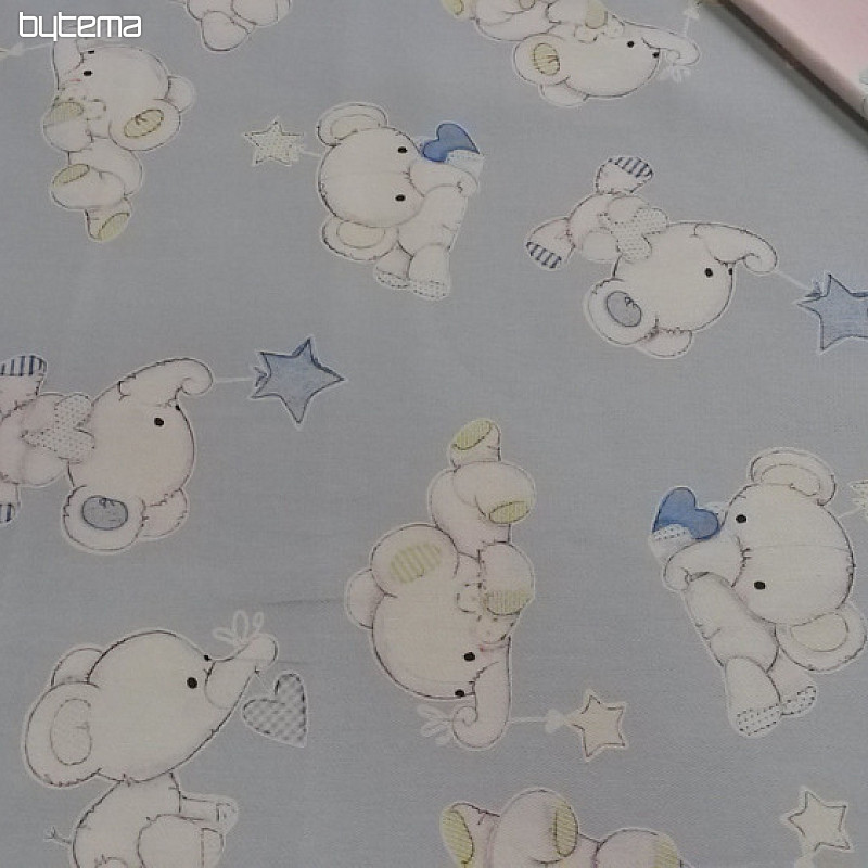 Tissu déco enfant SLONI bleu
