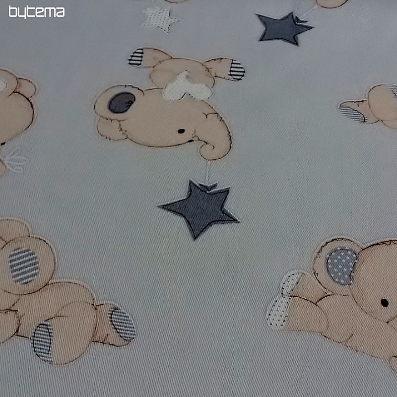 Tissu déco enfant SLONI gris