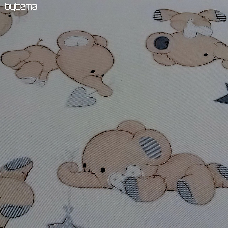 Tissu déco enfant SLONI crème