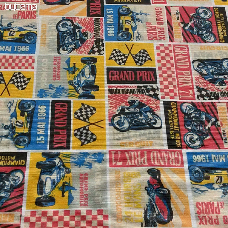 Tissu décoratif GRAND PRIX