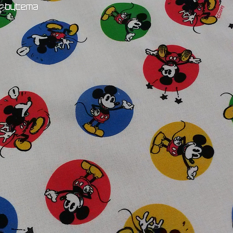 Tissu coton MICKEY MOUSE roues