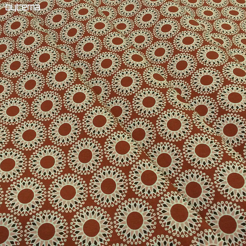 Tissu coton MALAWA brique