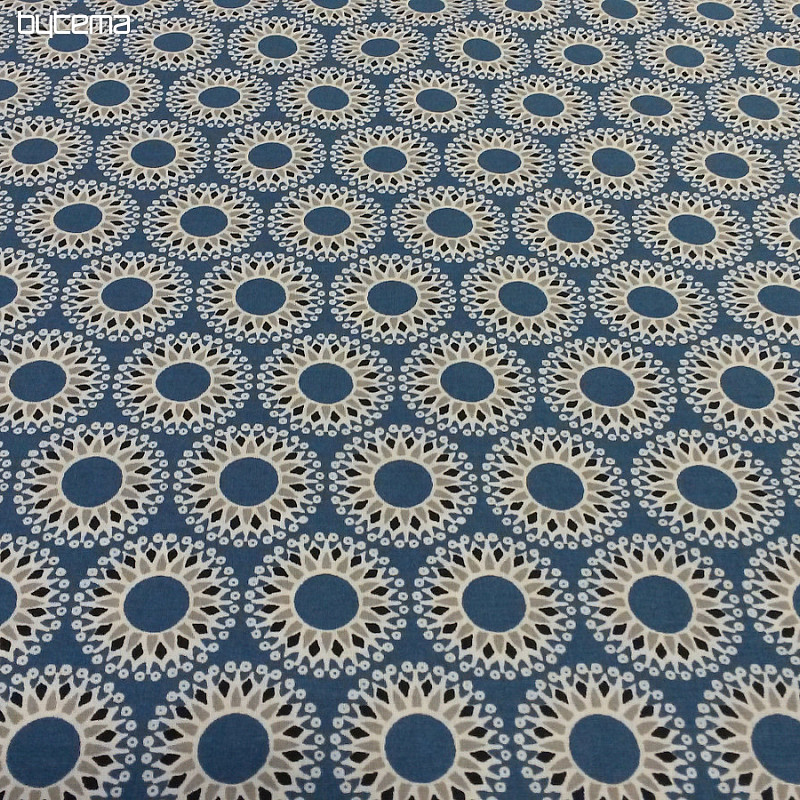 Tissu coton MALAWA bleu