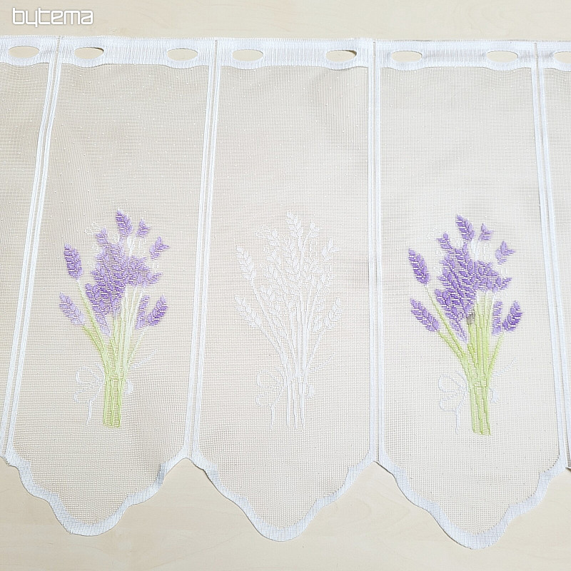 Rideau jacquard pour vitrail LAVANDE