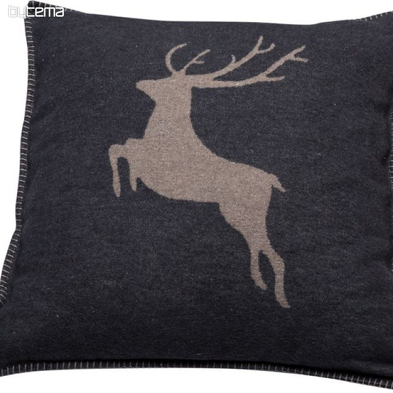 SYLT JELEN - taie d&#39;oreiller gris foncé tm. gris