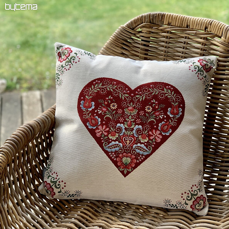 Housse de coussin tapisserie COEURS ÉNORMES
