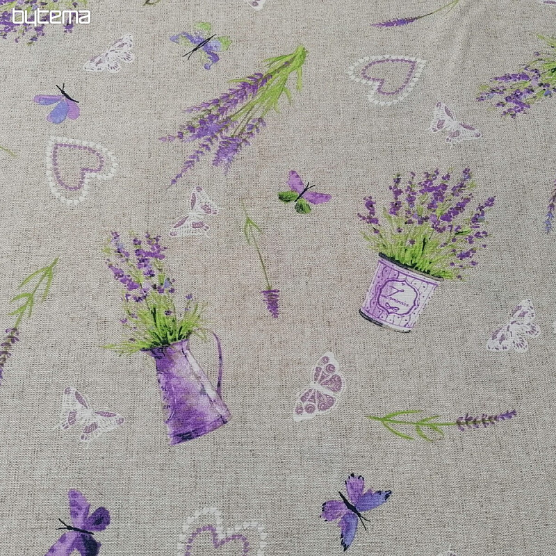 Tissu décoratif LAVANDE lilas
