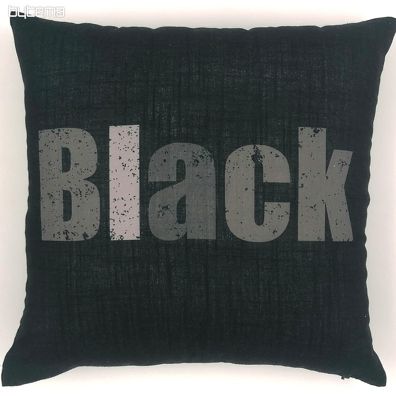Housse de coussin déco COULEURS NOIR