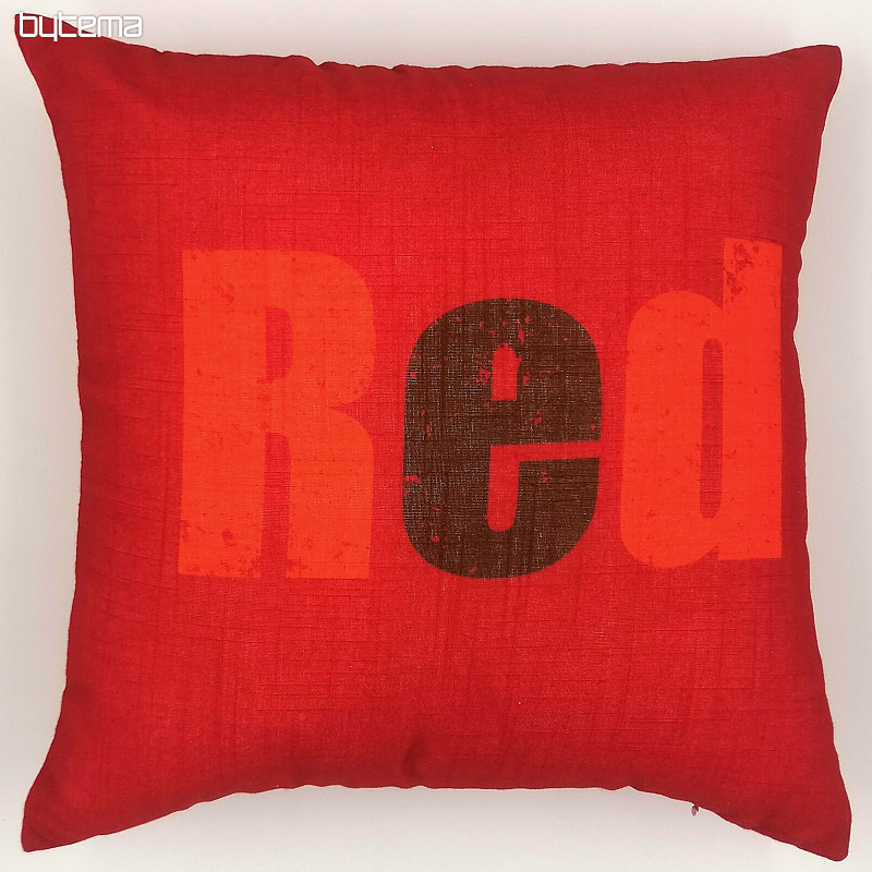 Housse de coussin déco COULEURS ROUGE