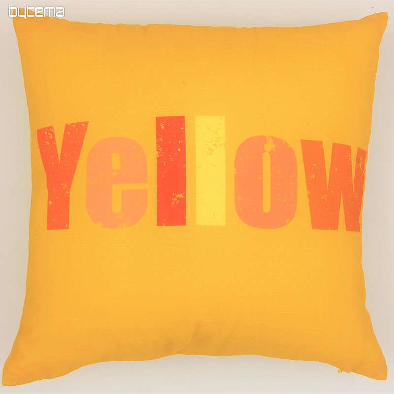 Housse de coussin déco COULEURS JAUNE