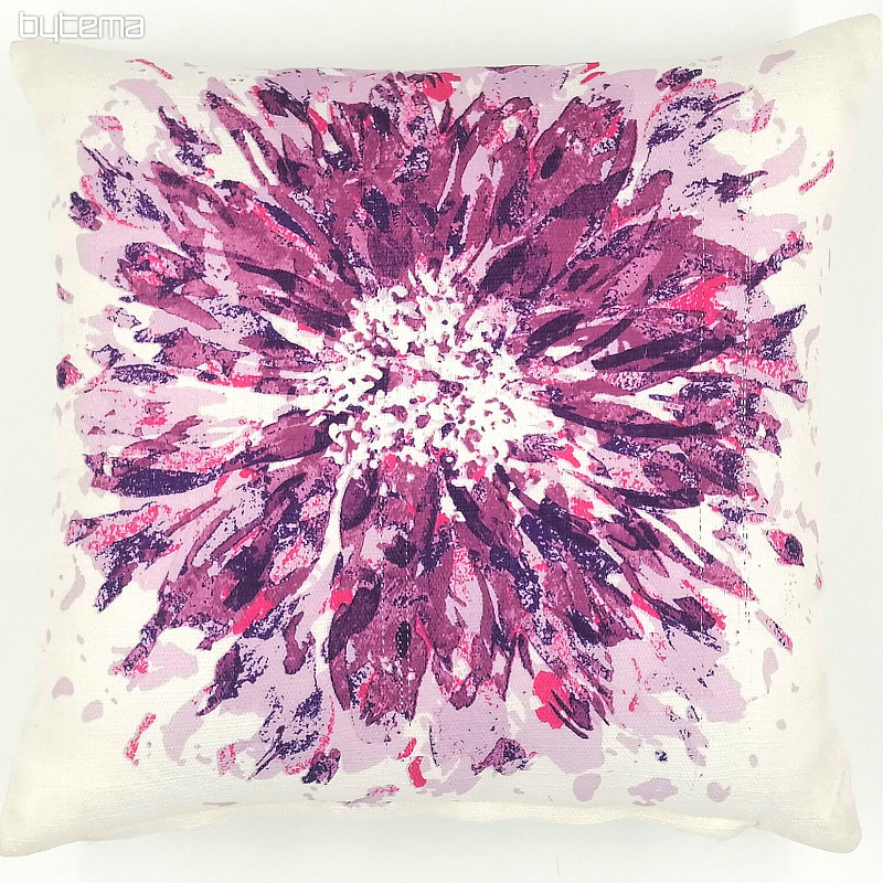 Housse de coussin déco FLEUR violet