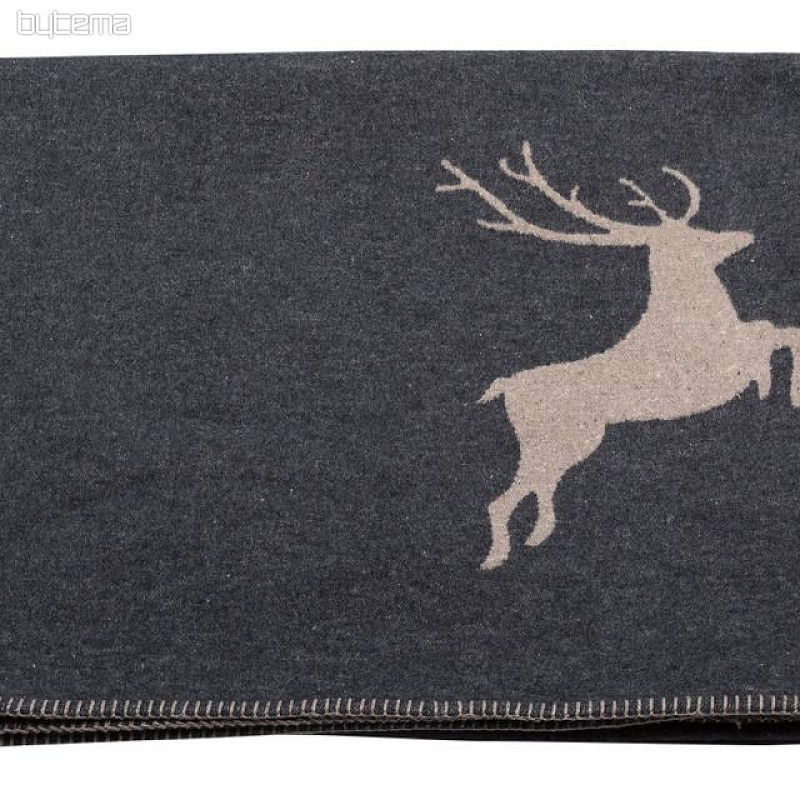 Couverture en coton DF SYLT CERF ANTHRACITE