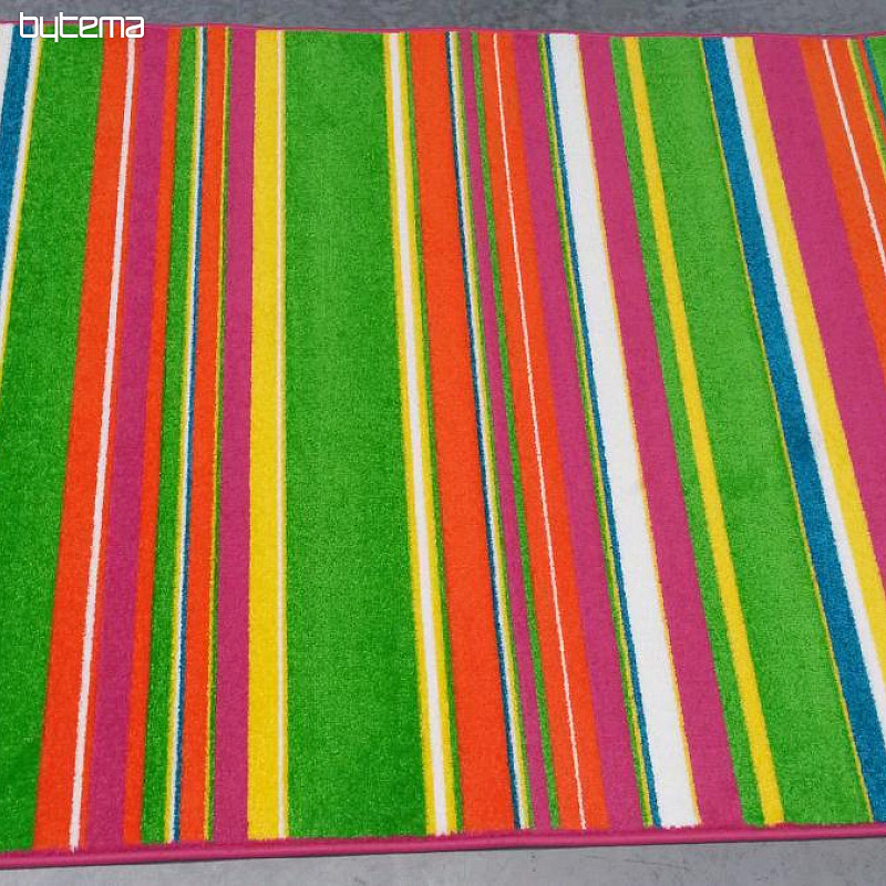 Pièce enfant tapis CITY rayure rose