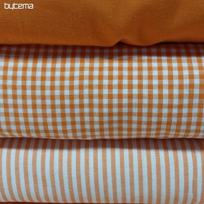 Tissu déco bande orange 5mm