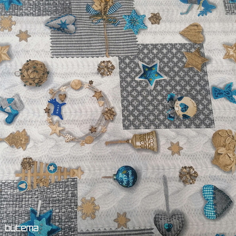 Tissu déco NEVADA bleu
