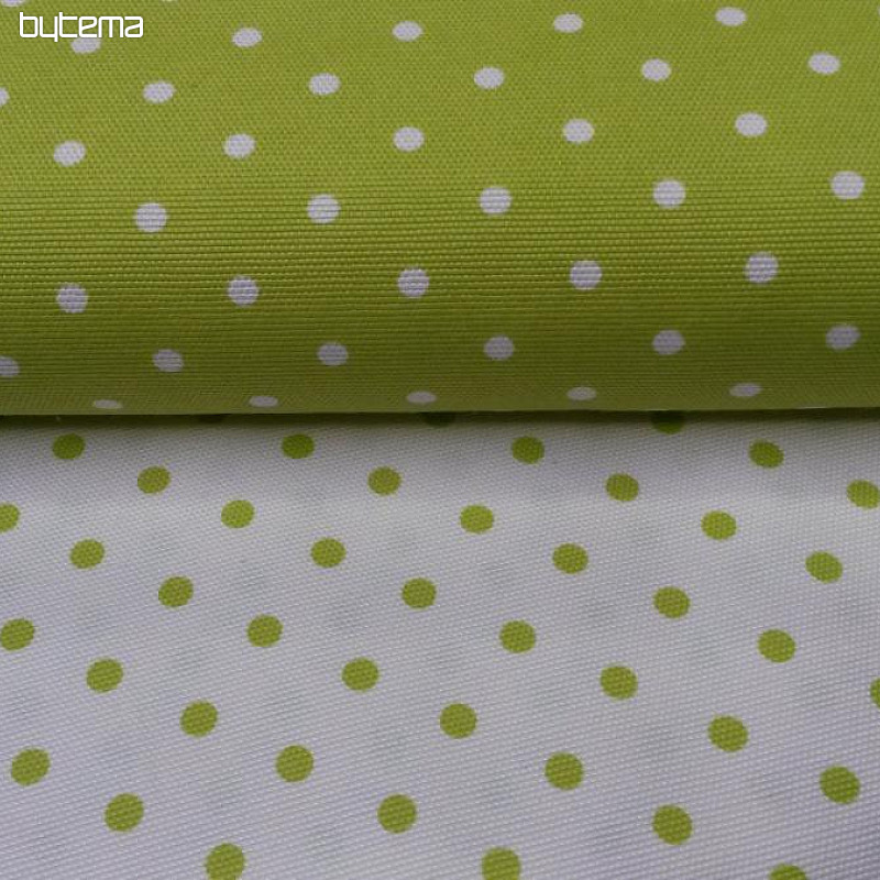Tissu déco combinaison de pois verts