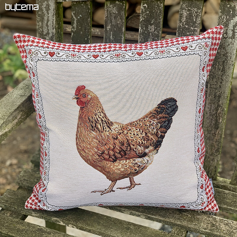 Housse de coussin Gobelin POULE 1