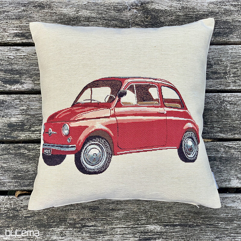 Housse de coussin tapisserie FIAT ROUGE