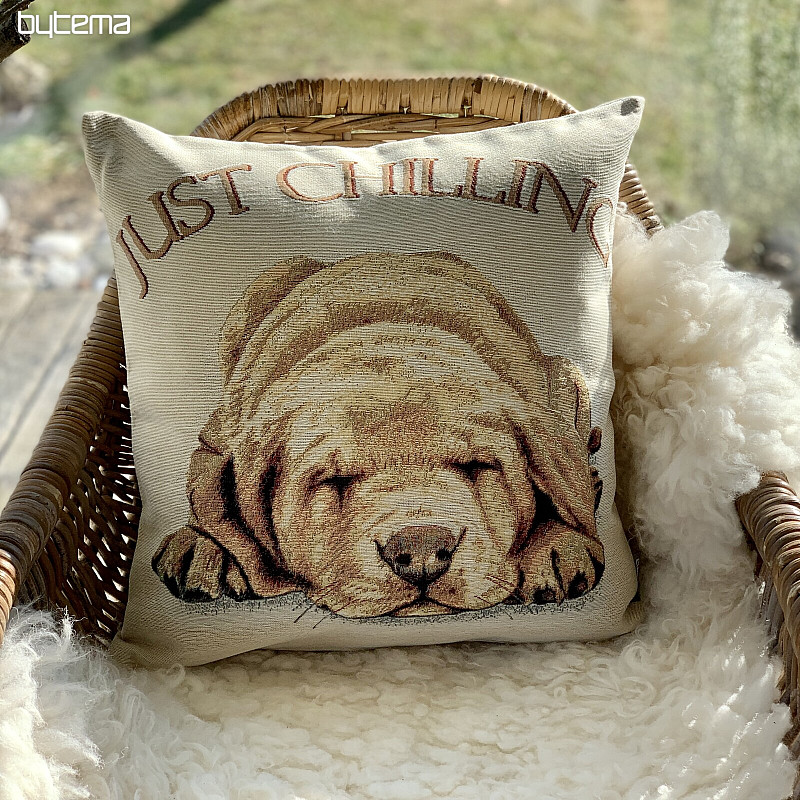 Housse de coussin tapisserie PES JUST CHILLING