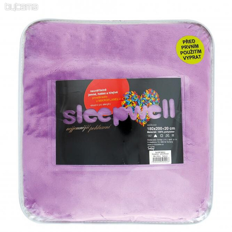 Drap en microflanelle SLEEP WELL LILA