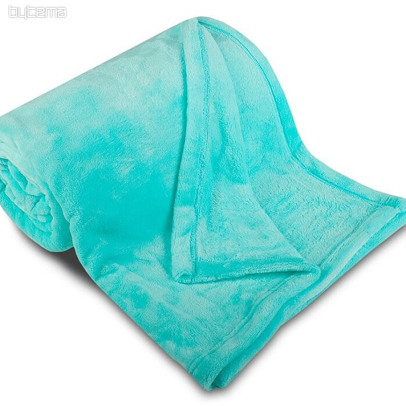COUVERTURE EN MICROFLANELLE TURQUOISE FONCÉ