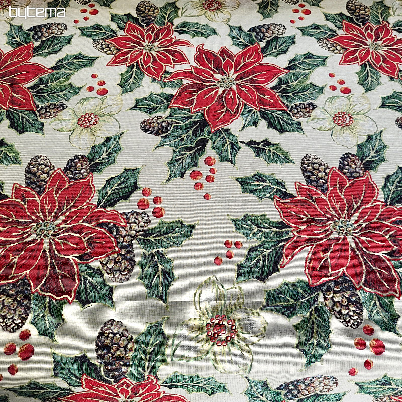 Tissu à tapisserie ROSE DE NOËL