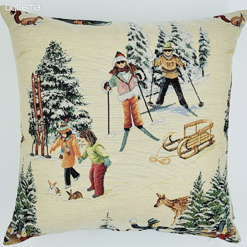 Housse de coussin SKIEURS