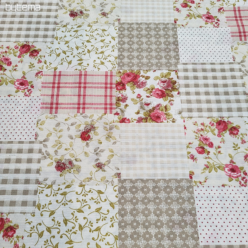 Tissu décoratif patchwork ROSE MARTA