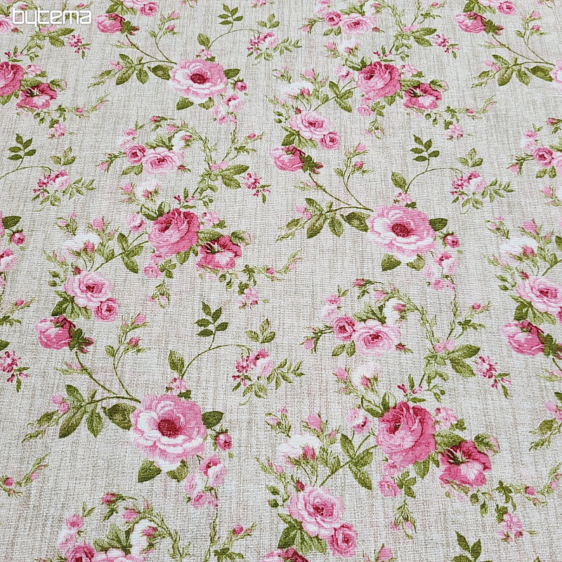 Tissu décoratif ROSE EVA coupé