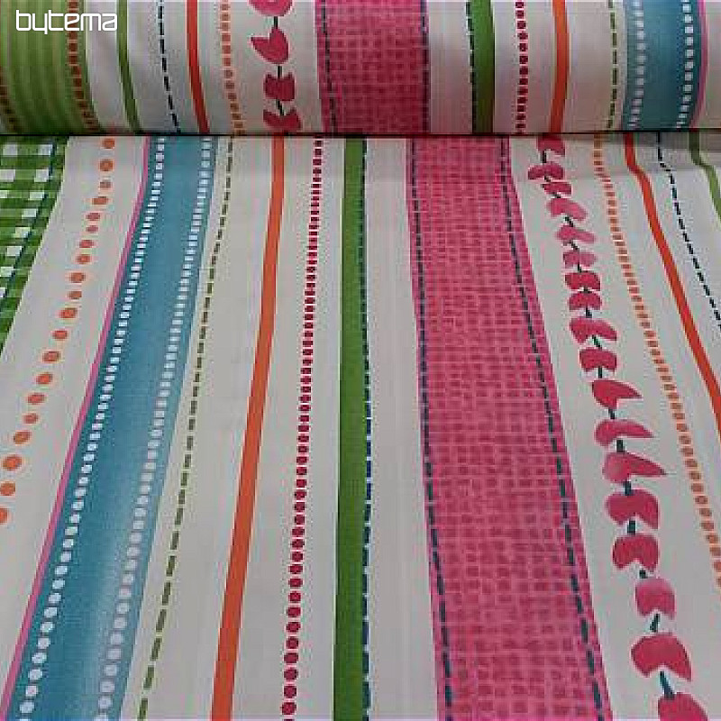 Tissu déco RAYA rose