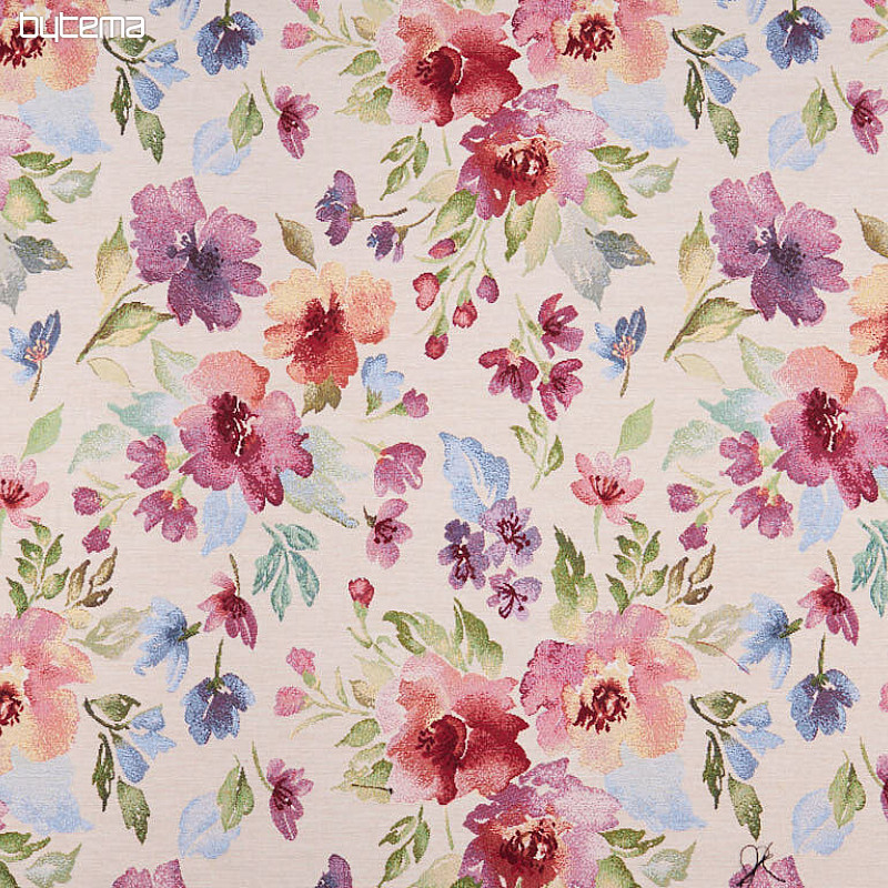 Tissu pour tapisserie FLEURS PASTEL