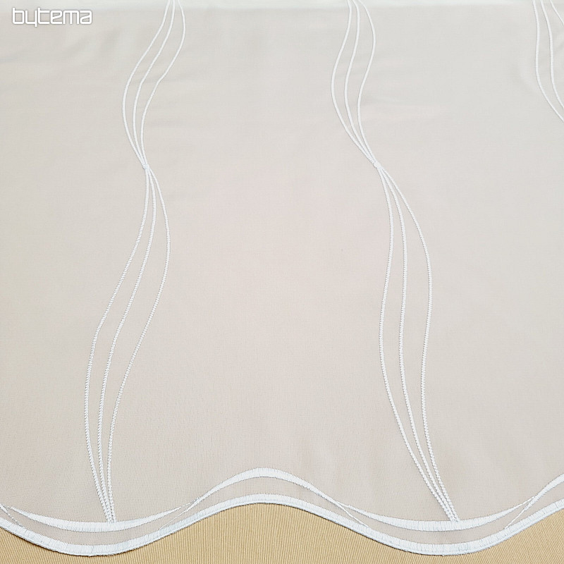 Rideau de luxe brodé blanc GERSTER 556/0001 blanc
