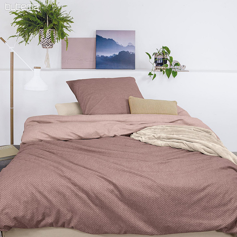 Literie luxe en flanelle IRISETTE Koala 60 vieux rose